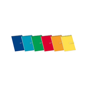 Enri Bloc Espiral 80 Hojas Cuadricula 4x4mm - Tamaño 12º - Ideal para Apuntes - Tapa Blanda en Colores Surtidos