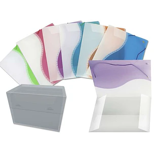 Bismark Pack de 6 Carpetas de Solapa Polipropileno Bicolor - Tamaño A4+ - Cierre con Gomas - Colores Surtidos