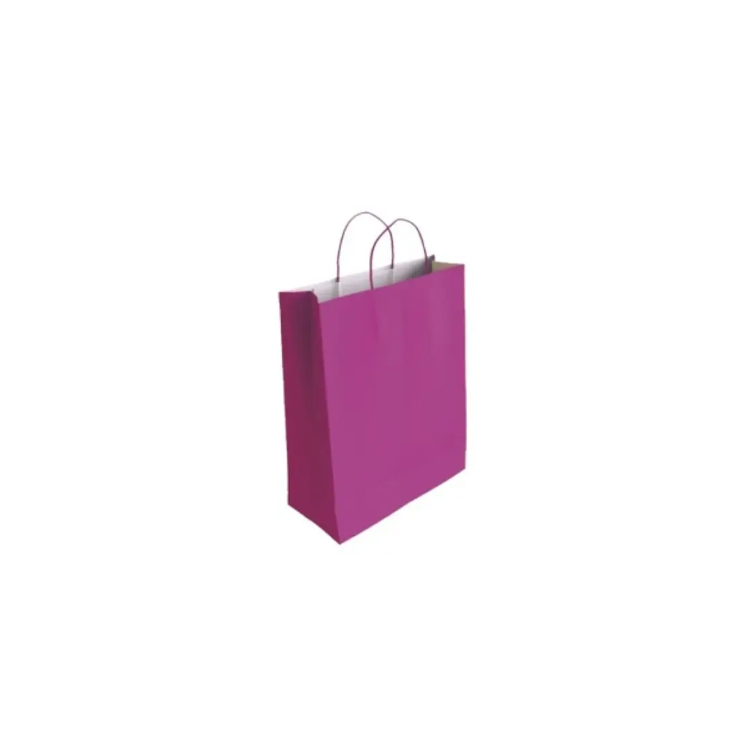 Bismark Bolsa de Papel Celulosa - Medidas 24x8x18cm - Color Fucsia 1