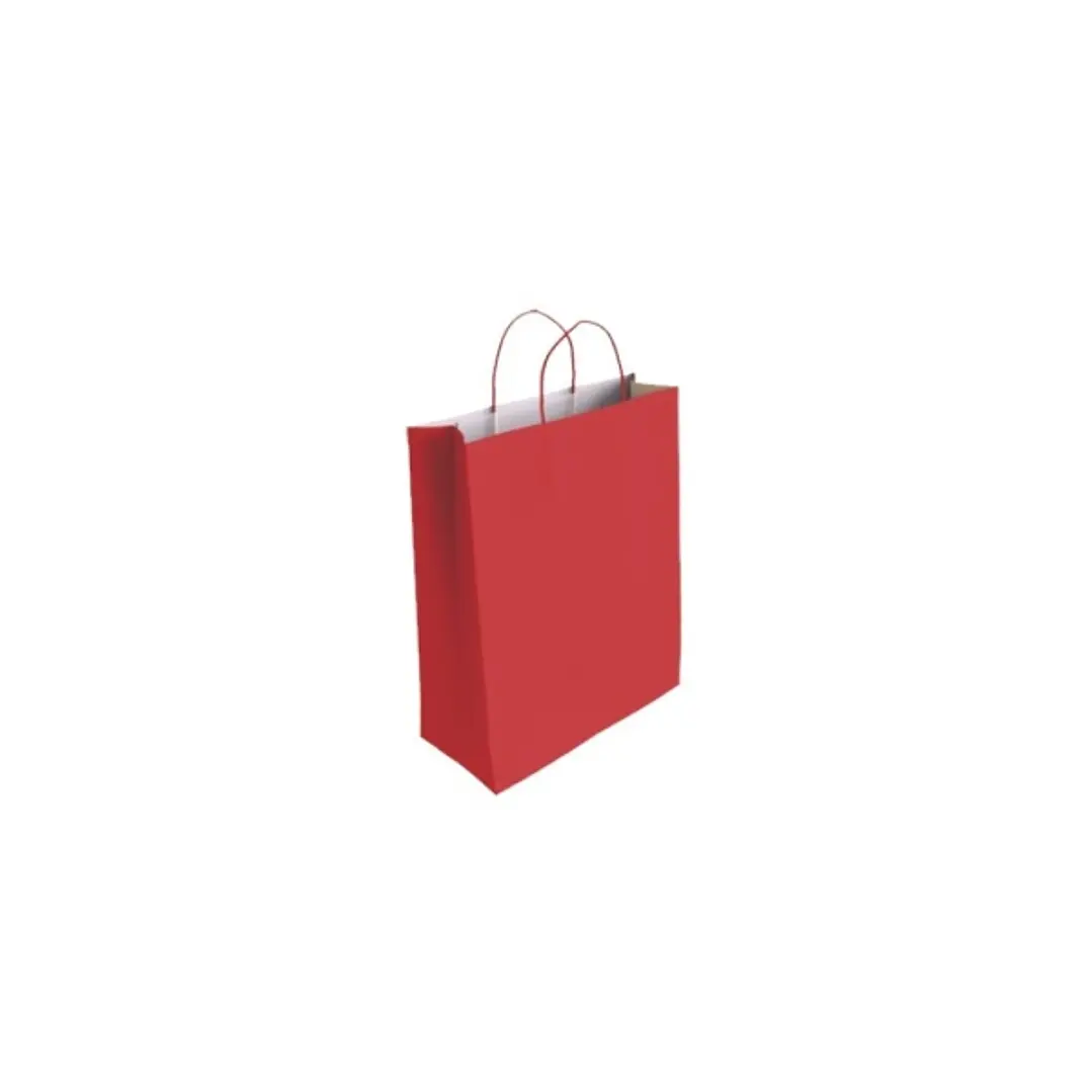 Bismark Bolsa de Papel Celulosa - Medidas 24x8x18cm - Color Rojo 1