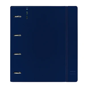 Safta Carpeta con 4 Anillas 35mm - Tapa de Plastico - Recambio 100 Hojas - Cierre Elastico - Ranura para Boligrafo - Separadores Internos - 270x40x320