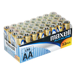 Maxell Pack de 32 Pilas Alcalinas LR06 AA 1.5V