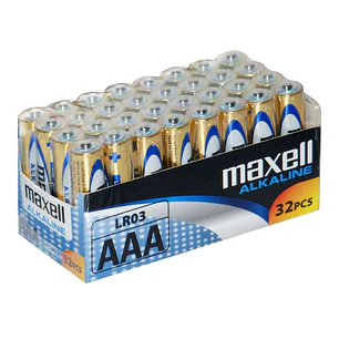 Maxell Pack de 32 Pilas Alcalinas LR03 AAA 1.5V