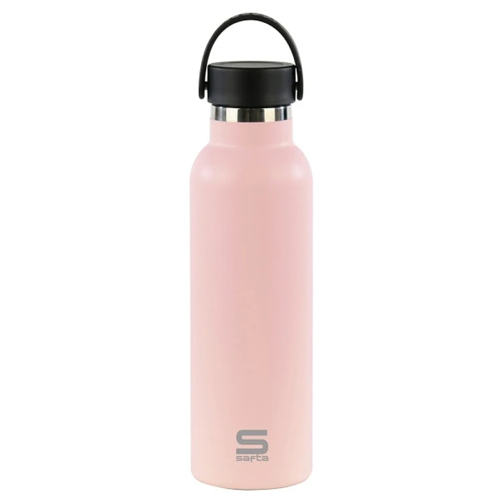 Safta Botella Termo de 600ml - Acero Inoxidable - Asa Superior - Color Rosa 1