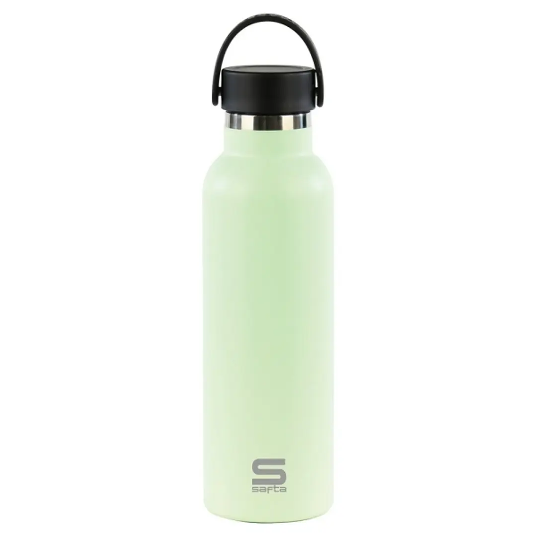 Safta Botella Termo de 600ml - Acero Inoxidable - Asa Superior - Color Verde 1