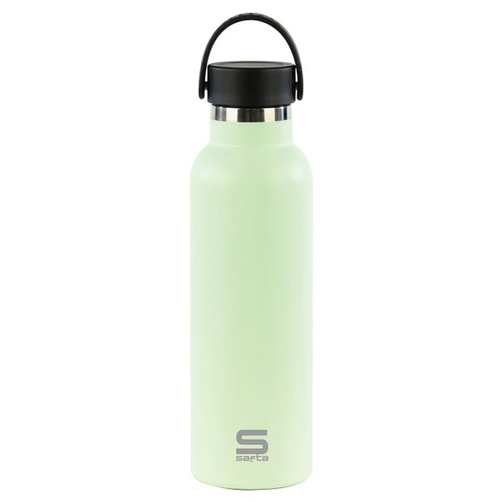 Safta Botella Termo de 600ml - Acero Inoxidable - Asa Superior - Color Verde 1