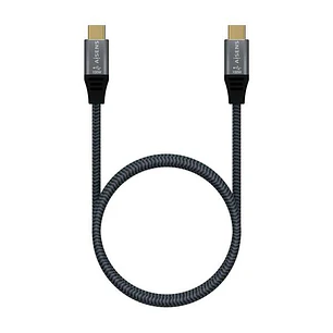 Aisens Cable USB 3.2 Gen2x2 Aluminio 20Gbps 8K@30Hz 5A 100W E-Mark, Tipo USB-C/M-USB-C/M - 1.0m - Color Gris