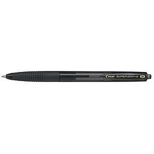 Pilot Boligrafo de Bola Retractil SuperGrip G - Punta Redonda 1.0mm - Trazo 0.4mm - Tinta de Aceite - Grip Ergonomico - Color Negro