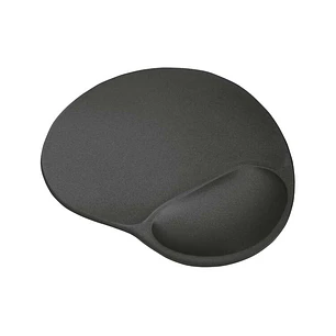 Trust BigFoot Alfombrilla Raton Ergonomica - Reposamuñecas de Gel - Medidas 23.6x20.5x1.6 cm - Color Negro