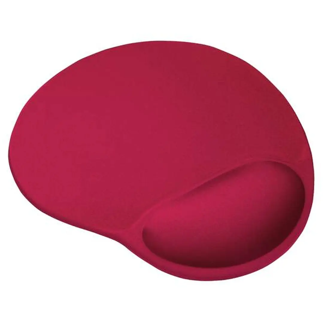 Trust BigFoot Alfombrilla Raton Ergonomica - Reposamuñecas de Gel - 23.6 x 20.5 cm - Color Rojo 1