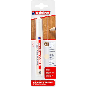 Edding 8900 Rotulador Permanente para Muebles - Punta Redonda 1.5-2mm - Resistente a la Luz - Secado Rapido - Color Arce Natural
