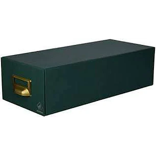 Mariola Fichero Carton Forrado en Geltex Nº2 para 1000 Fichas - Medidas 155x100x350mm - Resistente y Duradero - Color Verde