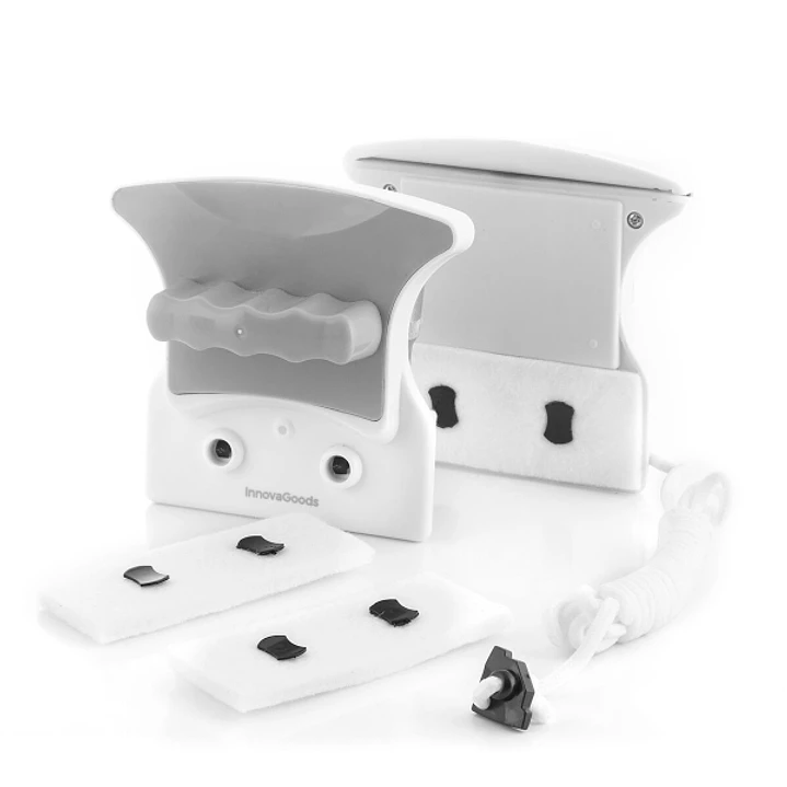 Innovagoods Magly Limpiacristales Magnetico - Iman Potente - Facil de Usar - Incluye Recambios - Seguridad Anticaida - Ventanas hasta 8mm - Ergonomico 1