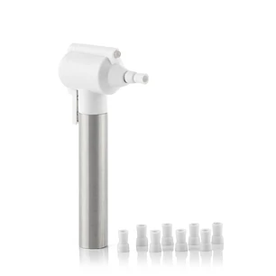 Innovagoods Pearlsher Blanqueador y Pulidor Dental Inalambrico - Luz LED - Acero Inoxidable - Multifuncion - Facil Limpieza - Cabezal Rotatorio - 9 Pu