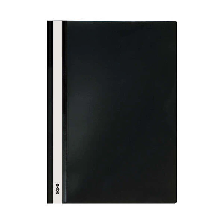 Dohe Dosier con Fastener de Polipropileno - Tamaño A4 - Cubierta Transparente y Trasera Opaca - Ideal para Organizar Documentos 1