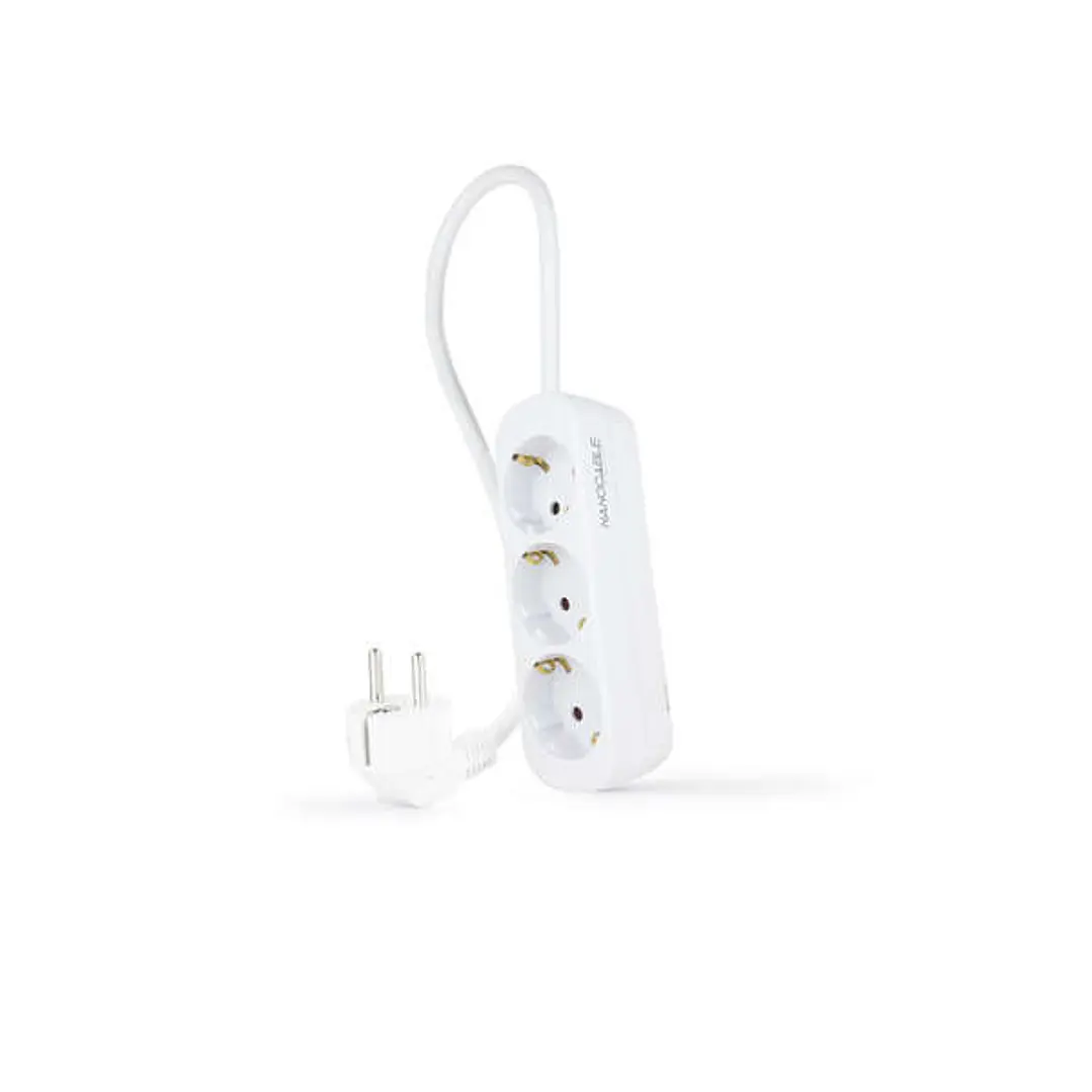 Nanocable Regleta 3 Tomas - 1.4m - Color Blanco 1