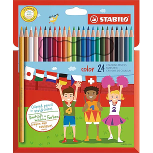 Stabilo Color Pack con 24 Lapices de Colores - Mina de 2.5mm - Ideal para el Colegio - Colores Surtidos