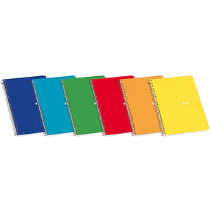 Enri Fº Tapa Dura Cuaderno Espiral Liso 80 Hojas Surtido - Tapa Dura Resistente - Cuaderno con Espiral para Mayor Comodidad - 80 Hojas Lisas para Escr