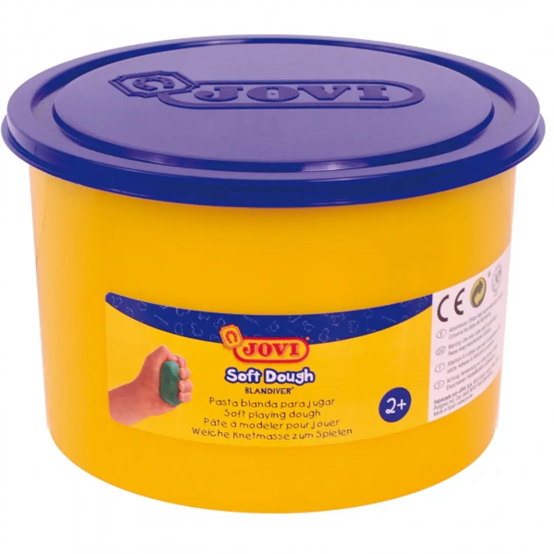 Jovi Soft Dough Blandiver Bote de Pasta de Modelaje 460gr - Blanda y Flexible - Facil de Amasar y Moldear - Ideal para Iniciacion al Modelaje - Color  1