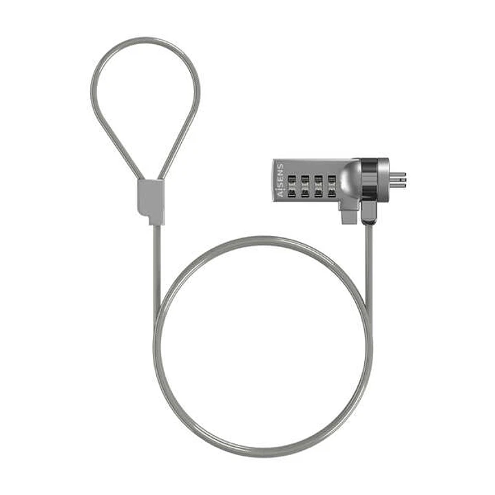 Aisens Cable de Seguridad con Cerradura de Combinacion para Ordenador, Monitor, Portatil - 1.5M 1