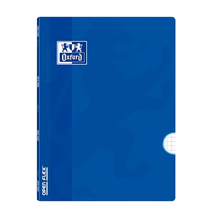Oxford School Classic Openflex Libreta Grapada A4 48 Hojas Cuadricula 4x4 con Margen - Tapa de Plastico Translucido - Ideal para Estudiantes - Color A