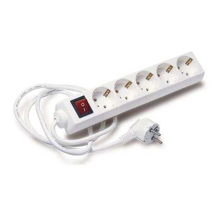 Elbat Regleta Alimentacion - 5x Schukos - Interruptor On/Off - Cable de 1.50m 1