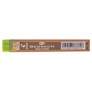 Pilot Pack de 12 Minas Begreen 0.5 para Portaminas - Dureza HB - Trazo 0.5mm - Estuche 100% Plastico Reciclado