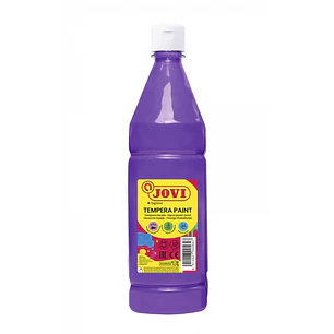 Jovi Tempera Paint Tempera Liquida 1000ml - Base Agua - Lista para Usar - Alto Poder Cubriente - Secado Rapido - Excelente Rendimiento - Facil Aplicac