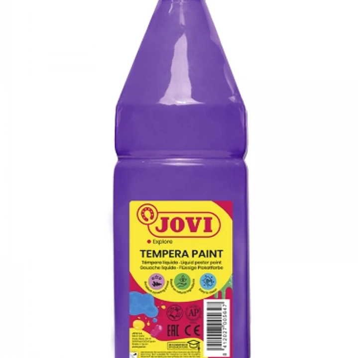Jovi Tempera Paint Tempera Liquida 1000ml - Base Agua - Lista para Usar - Alto Poder Cubriente - Secado Rapido - Excelente Rendimiento - Facil Aplicac 1