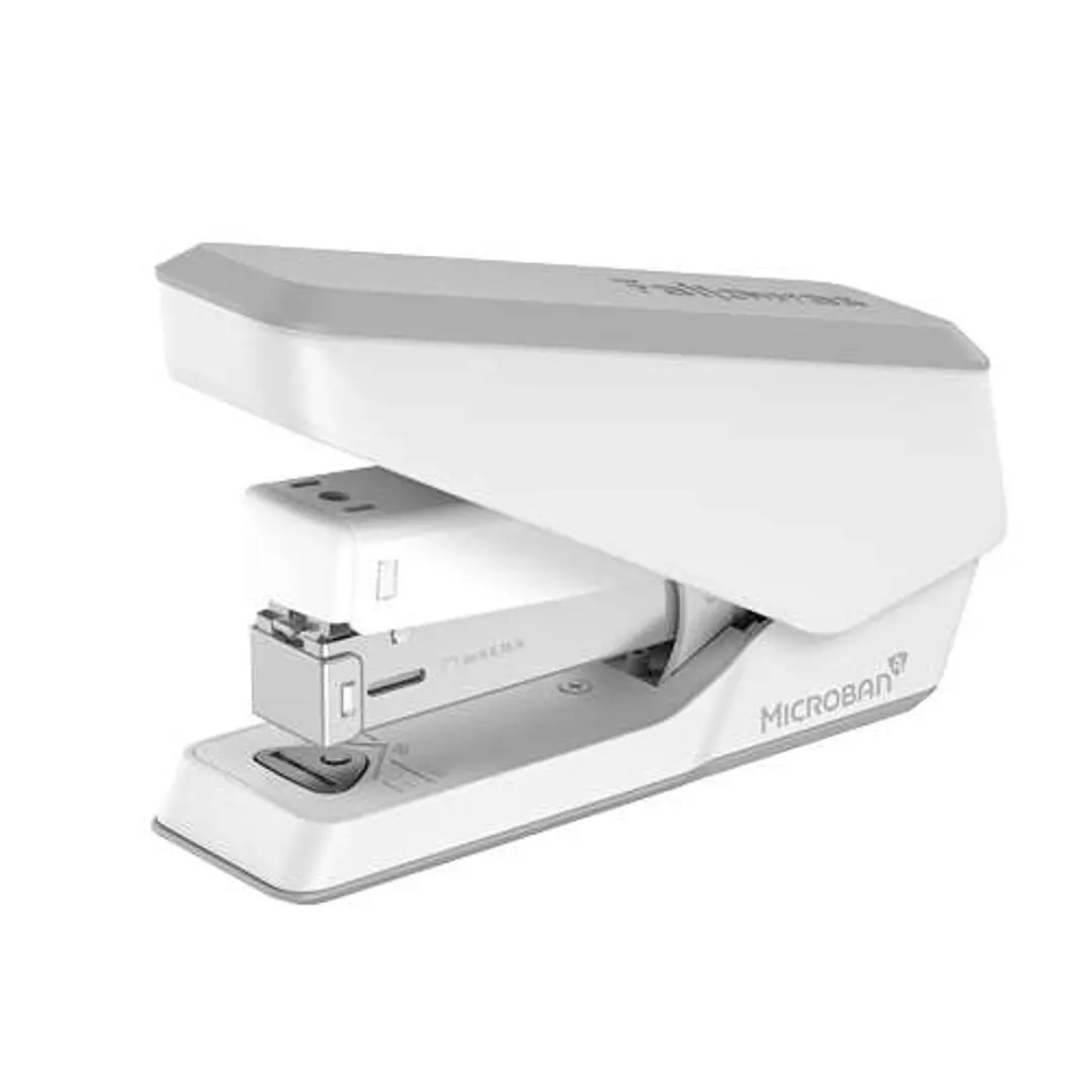 Fellowes LX840 Grapadora con Proteccion Microban - Hasta 25 Hojas - Quitagrapas Extraible - Visor de Grapas - Color Blanco 1