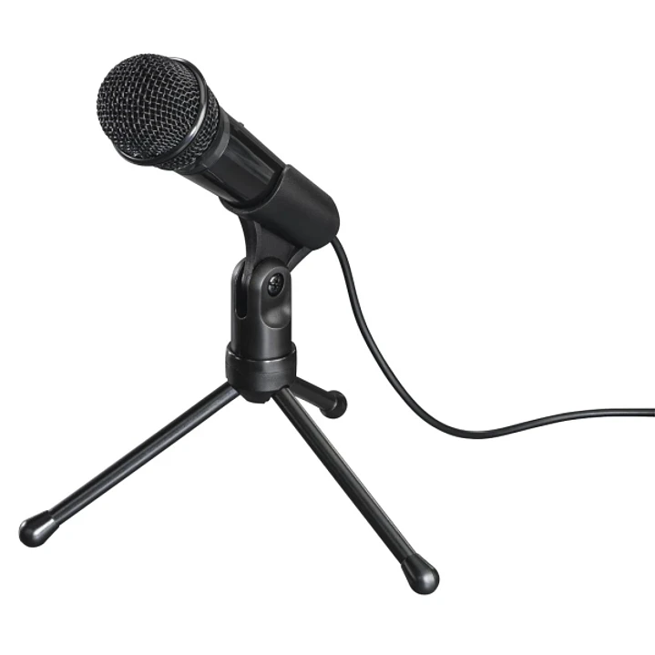 Hama MIC-P35 Allround Microfono de Sobremesa para PC y Portatil - Cable 2.5m - 2200 Ohm - Jack 3.5mm - Condensador Cardioide - Color Negro 1