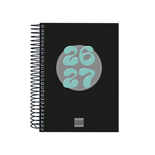Finocam Cool Agenda Escolar 26/27 - 1 Dia por Pagina - Formato 8º - 120x164mm - Tapas de Carton Forrado - Papel de 80g/m2 - Espiral Metalica - Esquina