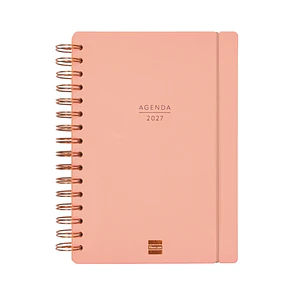 Finocam Haiku Agenda de Espiral - 16 Meses - Semana Vista Horizontal - Formato E10 - 155x212mm - Tapa Dura - Papel de 95g/m2 - Cierre con Goma Elastic