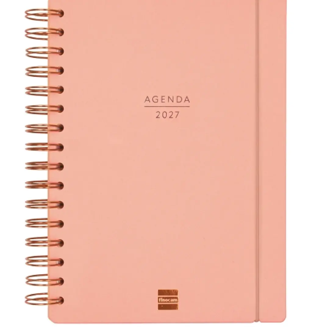 Finocam Haiku Agenda de Espiral - 16 Meses - Semana Vista Horizontal - Formato E10 - 155x212mm - Tapa Dura - Papel de 95g/m2 - Cierre con Goma Elastic 1