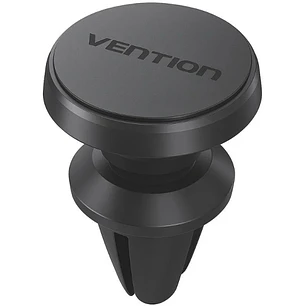 Vention Soporte Magnetico de Smartphone para Coche - Fijacion con Pinza - Aleacion de Aluminio - Silicona - Color Negro
