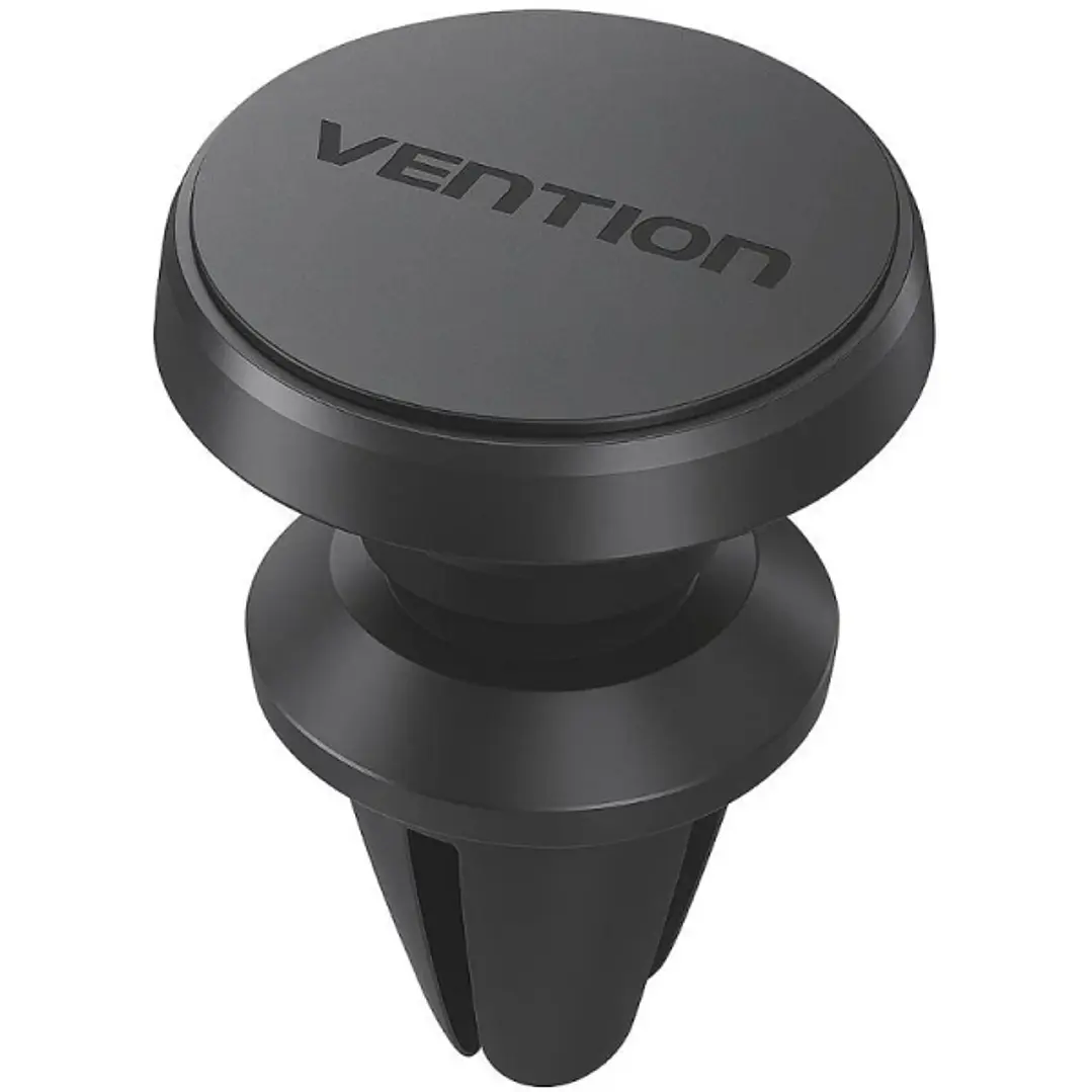 Vention Soporte Magnetico de Smartphone para Coche - Fijacion con Pinza - Aleacion de Aluminio - Silicona - Color Negro 1