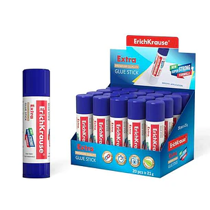 Erichkrause Pegamento en Barra Extra 21gr - Formula Super Fuerte - Consumo Economico - Adhesion Rapida y Fiable - Facil de Lavar con Agua - No Toxico 