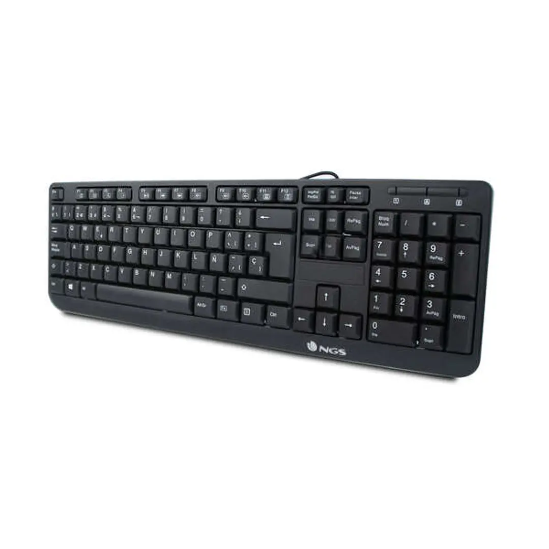 NGS FunkyV3 Teclado Multimedia USB - 12 Teclas Multimedia - Cable de 1.40m - (AZERTY, French) 1