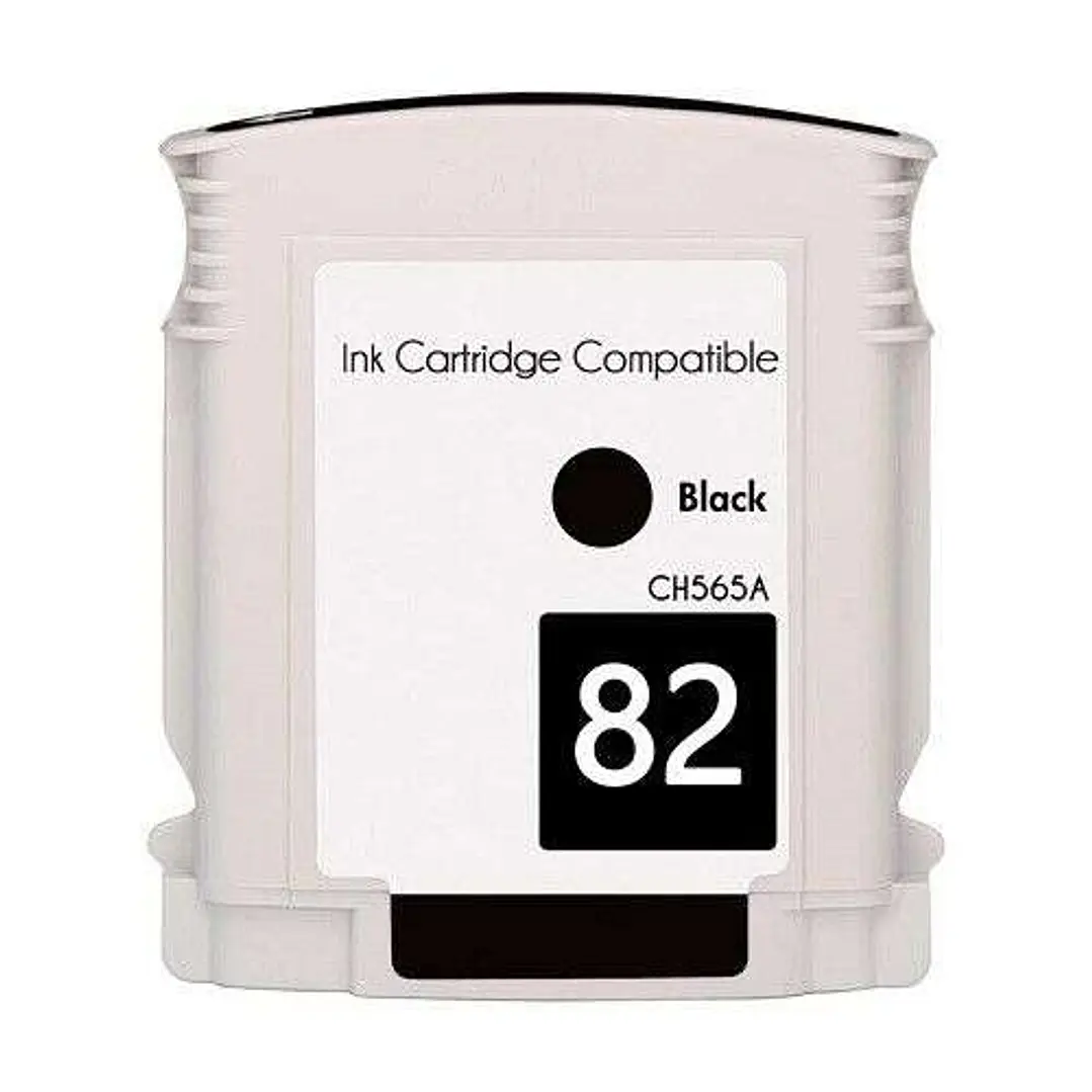 Generico HP 82 Negro Cartucho de Tinta - Reemplaza CH565A 1
