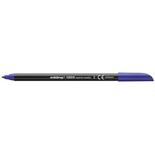 Edding 1200 Rotulador - Punta Redonda - Trazo entre 0.5 y 1 mm. - Tinta con Base de Agua - Color Azul