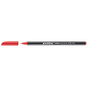 Edding 1200 Rotulador - Punta Redonda - Trazo entre 0.5 y 1 mm. - Tinta con Base de Agua - Color Rojo