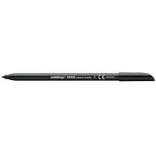 Edding 1200 Rotulador - Punta Redonda - Trazo entre 0.5 y 1 mm. - Tinta con Base de Agua - Color Negro