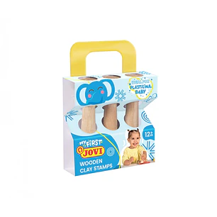 Jovi My First Plastilina Kit de Modelaje con 3 Estampadores de Madera