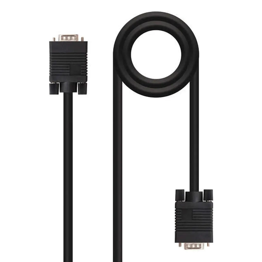 Nanocable Cable SVGA HDB15 Macho a HDB15 Macho 1.80m - Color Negro 1