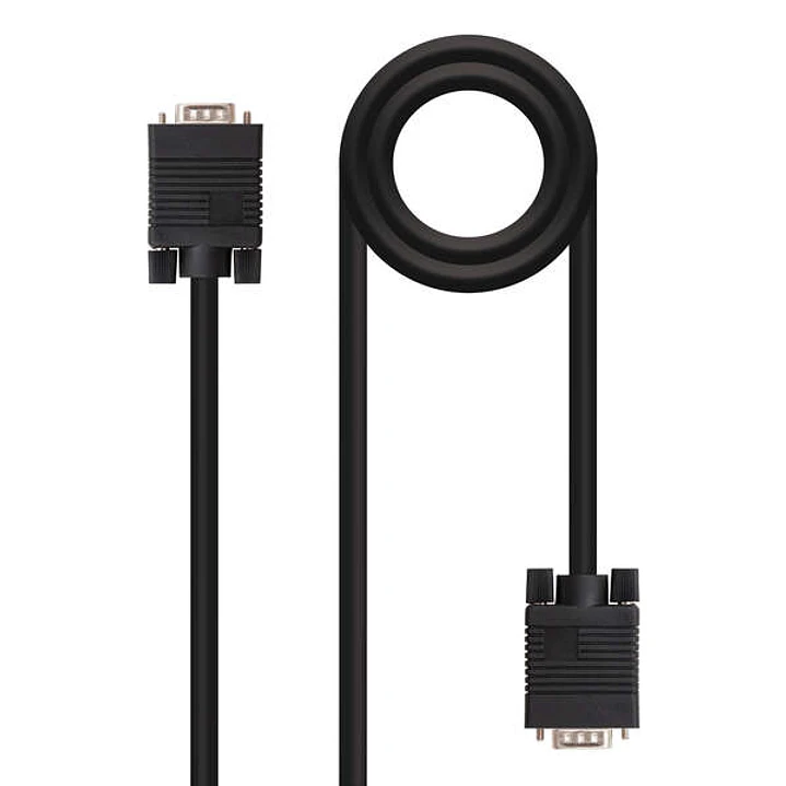 Nanocable Cable SVGA HDB15 Macho a HDB15 Macho 1.80m - Color Negro 1