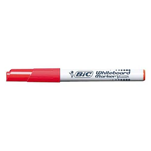Bic Velleda 1741 Marcador para Pizarra - Punta de 4.5 mm - Trazo 1.4mm - Tinta con Base de Acetona - Borrado Optimo - Larga Duracion - Color Rojo