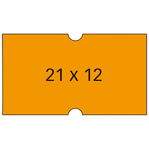 Apli Pack de 6 Rollos Etiquetas Naranjas 21x12mm para Maquinas de Precios de 1 Linea - 1000 Etiquetas/Rollo - Adhesivo Removible y Cantos Rectos - Alt