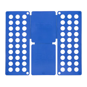 Innovagoods Doblador de Ropa - Polipropileno - Plegable - Uso Sencillo - Compacto - 24x59x1cm - Color Azul