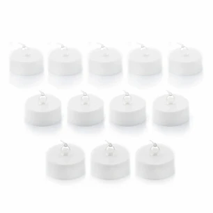 Innovagoods Romandle Pack de 12 Velas de Te LED - Luz Calida - Efecto Llama - Duracion hasta 75min - Pack de 2 Set de Velas de Te LED - 3.7x3.5cm - Co