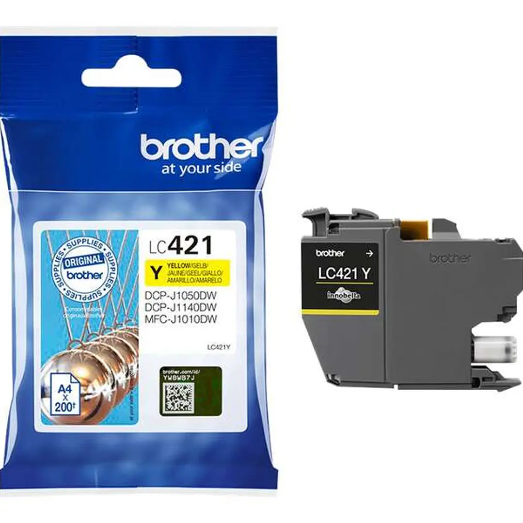 Brother LC421 Amarillo Cartucho de Tinta Original - LC421Y 1
